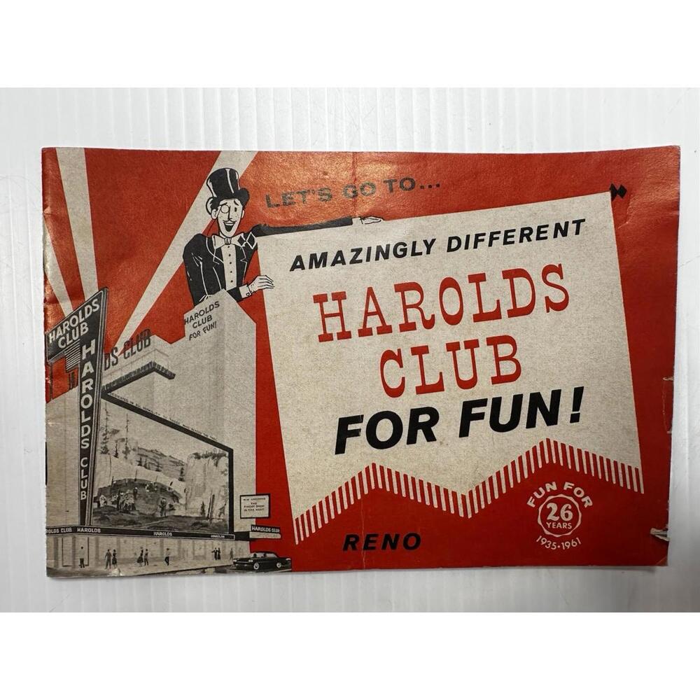 Vintage 1960‎ Harolds Club￼ Casino Reno Nevada Gaming Guide 25th Anniversary ￼￼